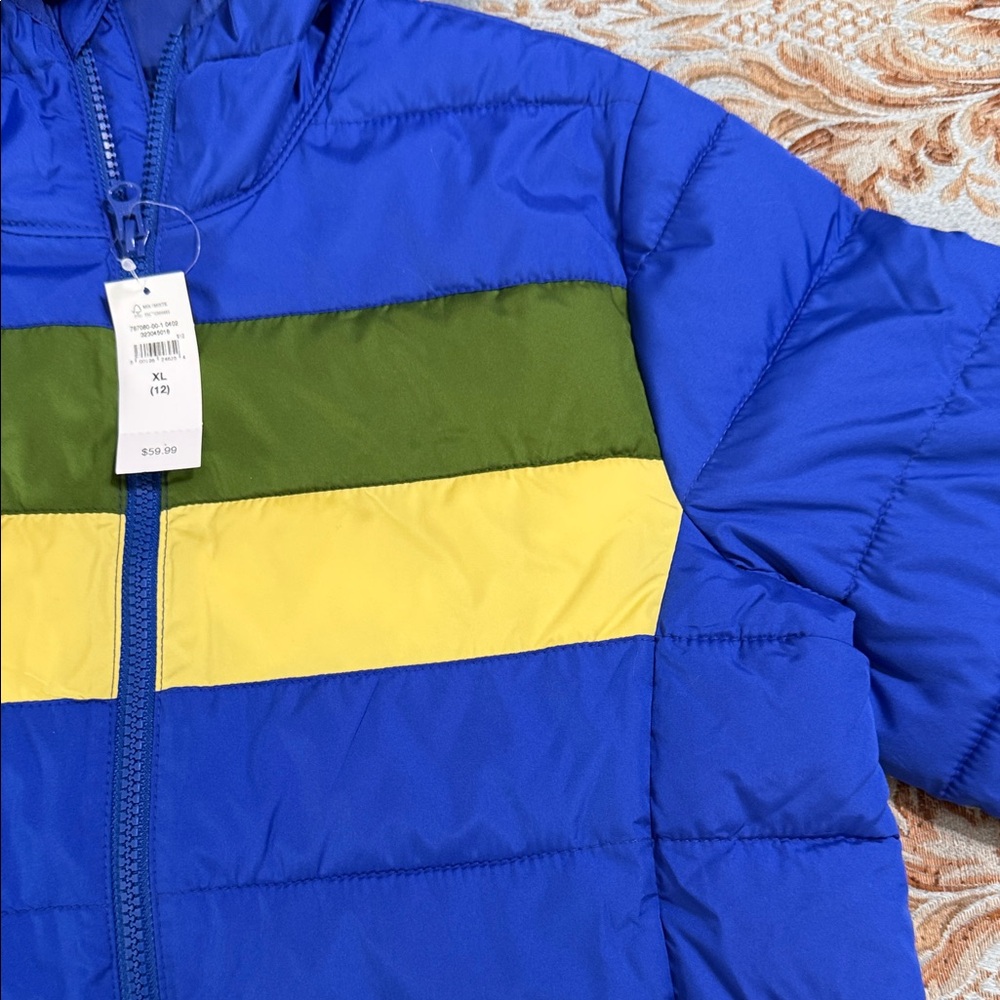 BNWT GAP Kids Vibrant Blue Puffer Jacket with Hood - Picture 5 of 12